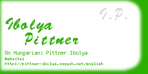 ibolya pittner business card